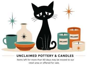 Unclaimed Pottery and Club Candles